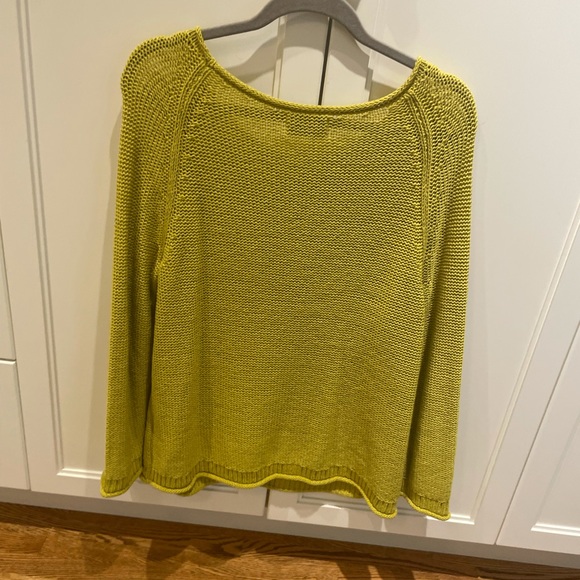 Gorgeous lime green/neon yellow cotton tunic sweater.Awesome top. Almost new - Picture 2 of 3